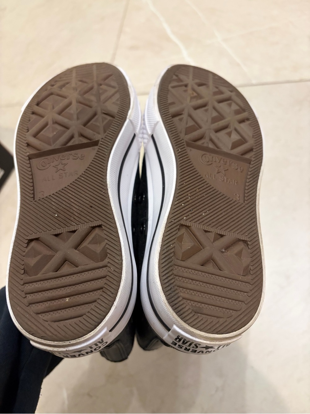 Converse Black Glitter High-Top Platform Sneakers - Picture 6 of 6